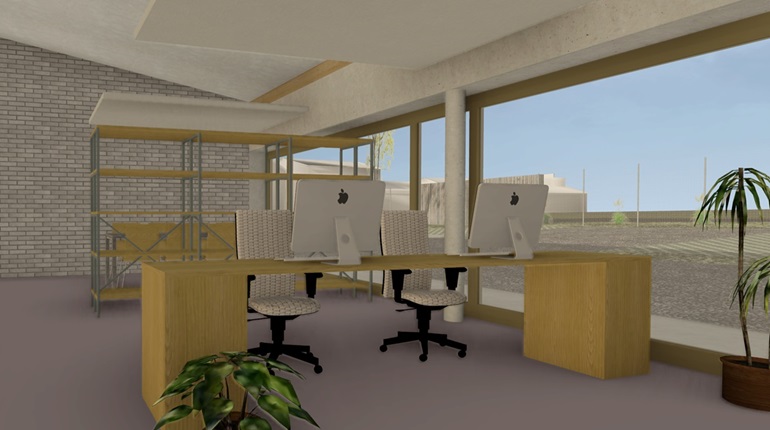 Visualiserung der Innenausrichtung der Tollwut Quarantäne Station