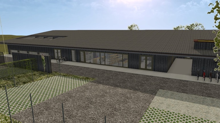 Visualisierung des Gebäudes der Tollwut Quarantäne Station