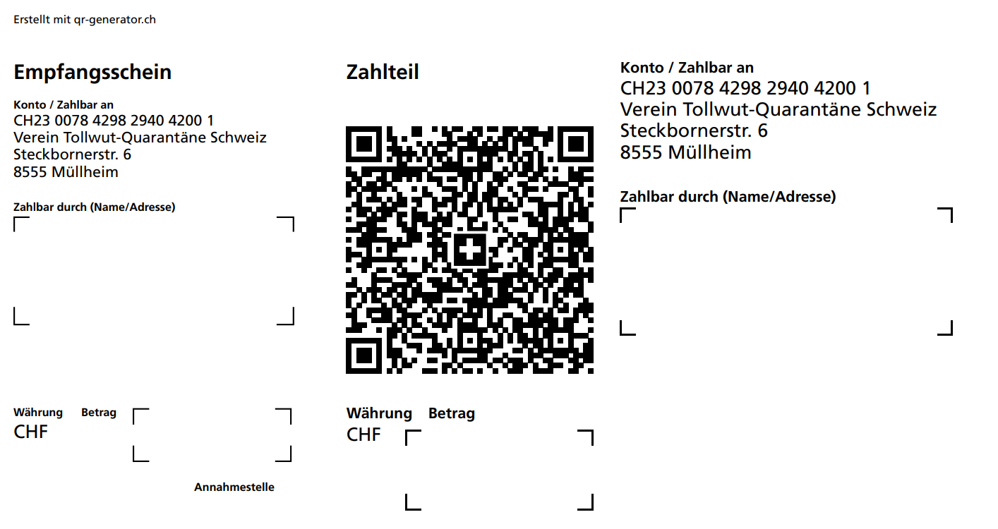 QR Einzahlungsschein