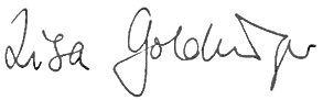 Unterschrift von Lisa Goldinger